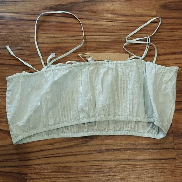 SKIMS Voile Frost Blue Super Cropped Camisole - Picture 4 of 4